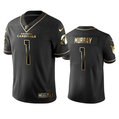 Men's Arizona Cardinals #1 Kyler Murray Black 2019 Golden Edition Limited Stitched NFL Jersey 