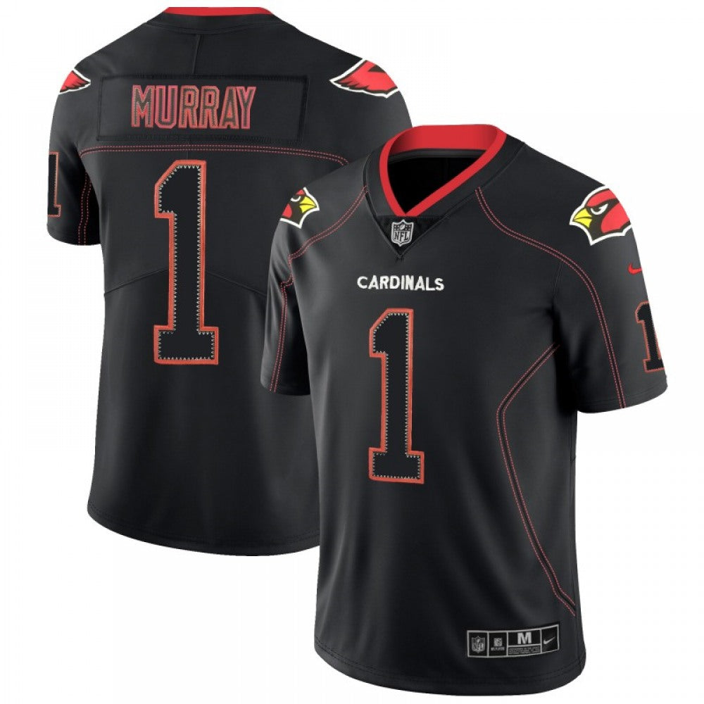 Men's Arizona Cardinals #1 Kyler Murray Black Lights Out NFL Limited Stitched NFL Jersey 