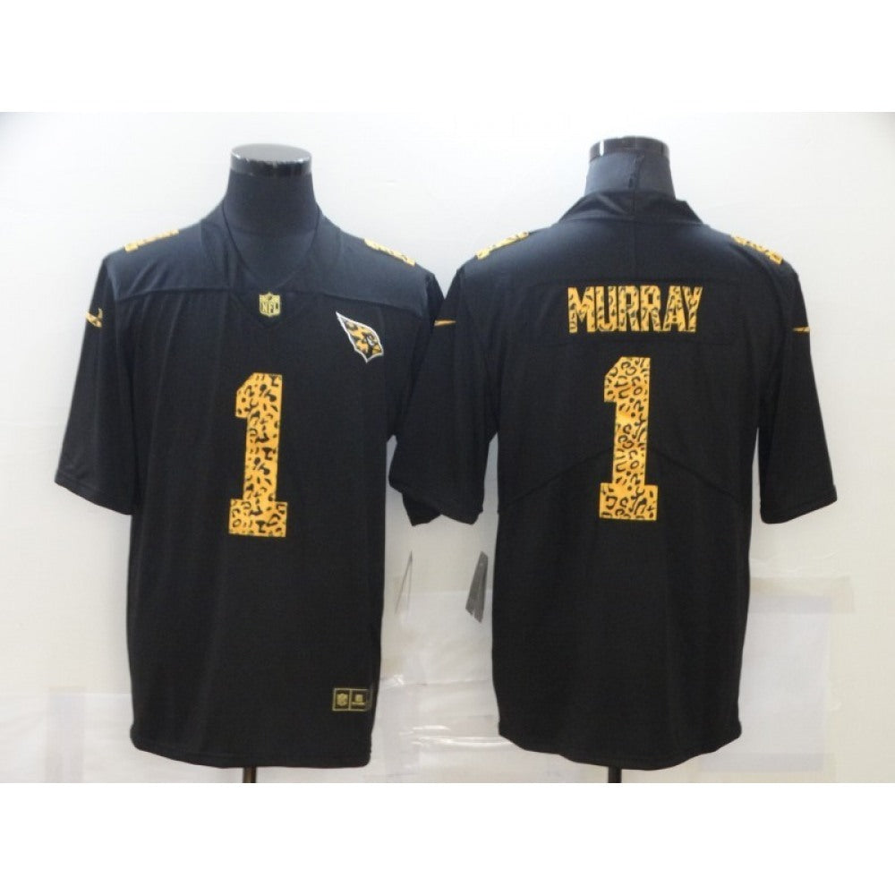 Men's Arizona Cardinals #1 Kyler Murray 2020 Black Leopard Print Fashion Limited Stitched Jersey 