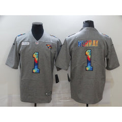 Men's Arizona Cardinals #1 Kyler Murray 2020 Grey Crucial Catch Limited Stitched Jersey 