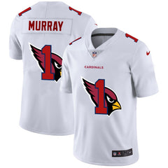 Men's Arizona Cardinals #1 Kyler Murray White Shadow Logo Limited Stitched Jersey 