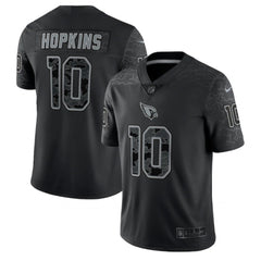 Men's Arizona Cardinals #10 DeAndre Hopkins Black Reflective Limited Stitched Football Jersey 