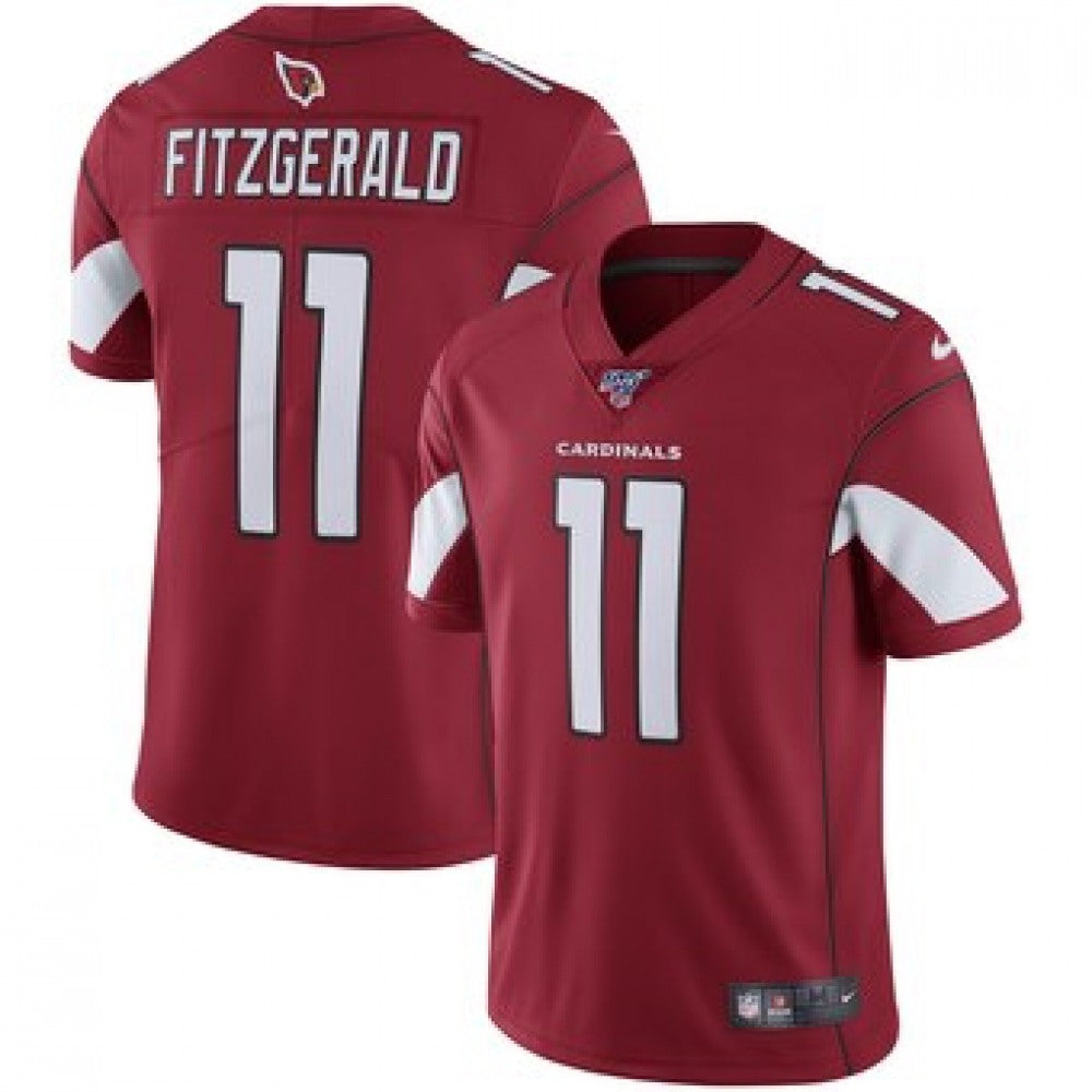 Men's Arizona Cardinals #11 Larry Fitzgerald Red 2019 100th Season Vapor Untouchable Limited Stitched NFL Jersey 