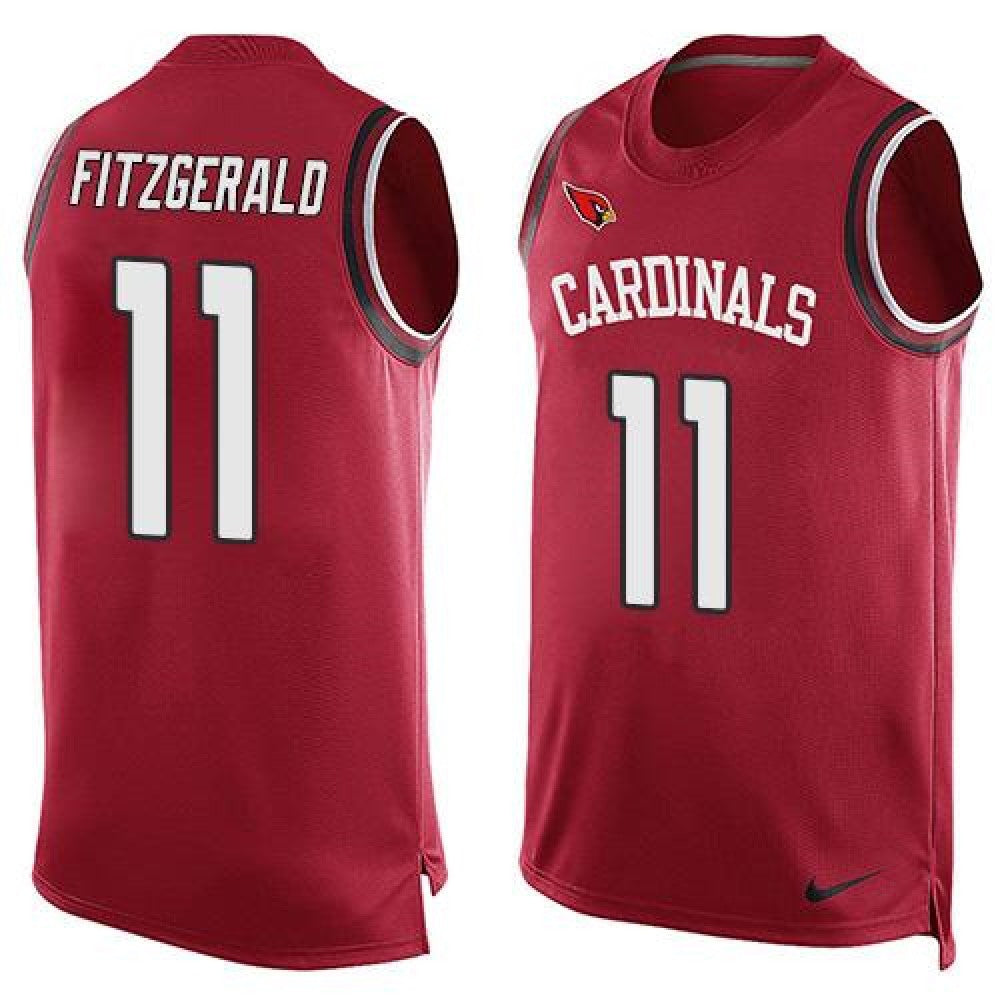 Cardinals #11 Larry Fitzgerald Red Team Color Men's Stitched NFL Limited Tank Top Jersey 