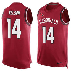 Cardinals #14 J.J. Nelson Red Team Color Men's Stitched NFL Limited Tank Top Jersey 