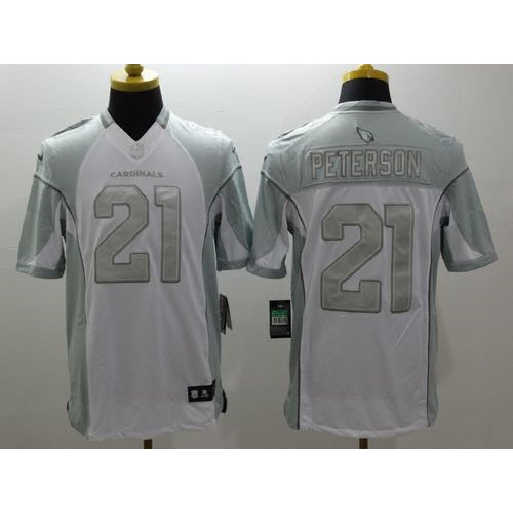 Cardinals #21 Patrick Peterson White Men's Stitched NFL Limited Platinum Jersey 