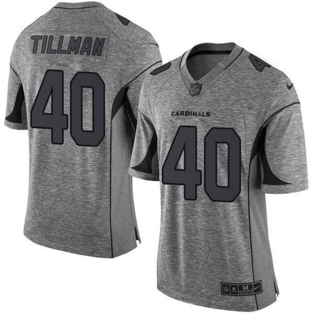 Cardinals #40 Pat Tillman Gray Men's Stitched NFL Limited Gridiron Gray Jersey 