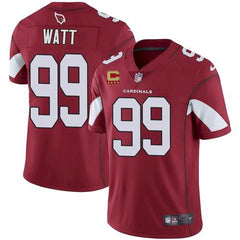 Men's Arizona Cardinals #99 J.J. Watt 2022 Red With 4-star C Patch Vapor Untouchable Limited Stitched Jersey 