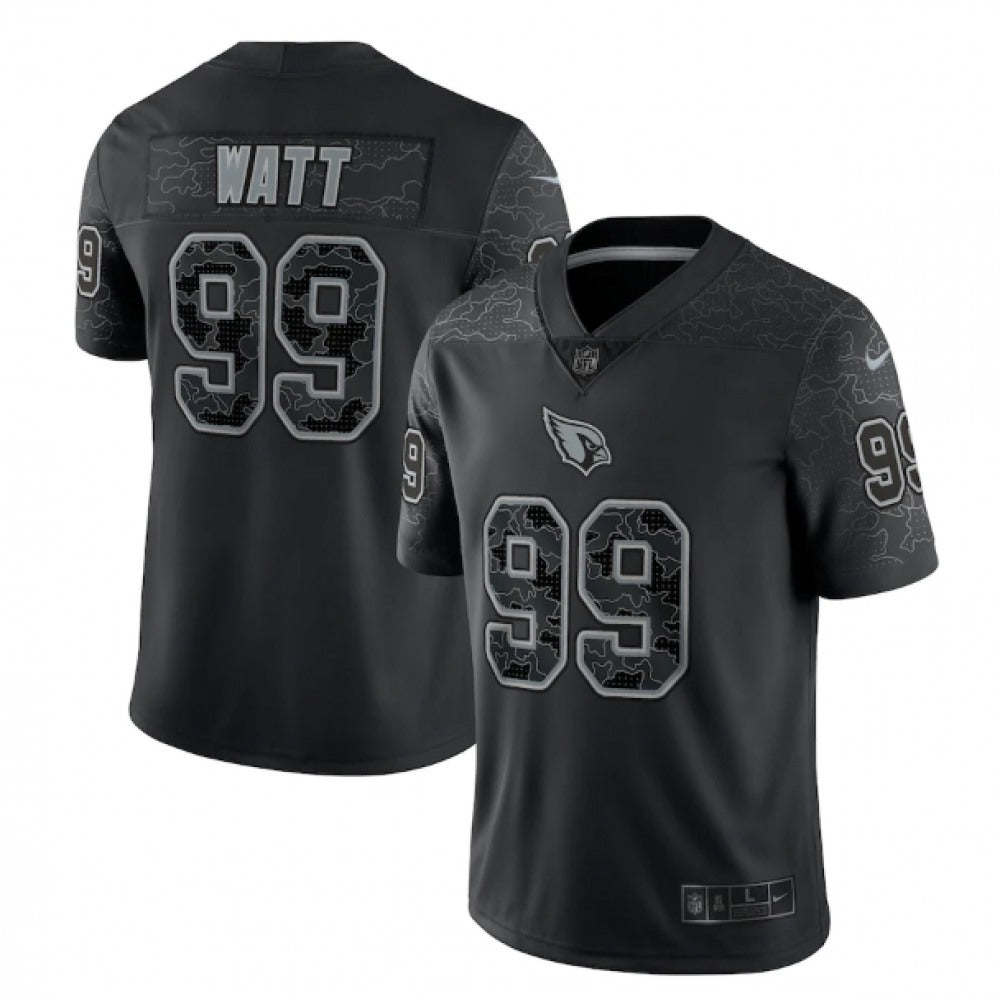 Men's Arizona Cardinals #99 J.J. Watt Black Reflective Limited Stitched Football Jersey 