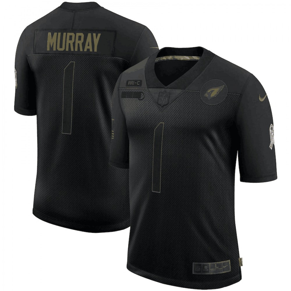 Men's Arizona Cardinals #1 Kyler Murray 2020 Black Salute To Service Limited Stitched Jersey 
