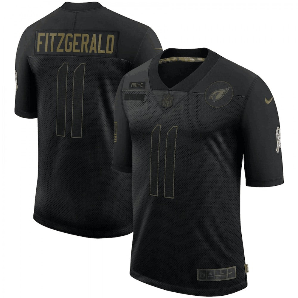 Men's Arizona Cardinals #11 Larry Fitzgerald 2020 Black Salute To Service Limited Stitched Jersey 