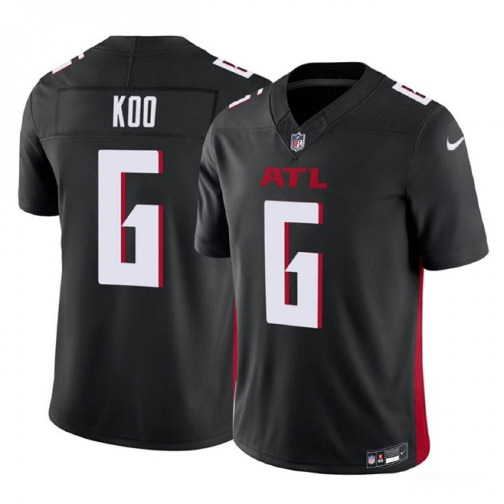 Men's Atlanta Falcons #6 Younghoe Koo Black 2023 F.U.S.E. Vapor Untouchable Limited Stitched Football Jersey 