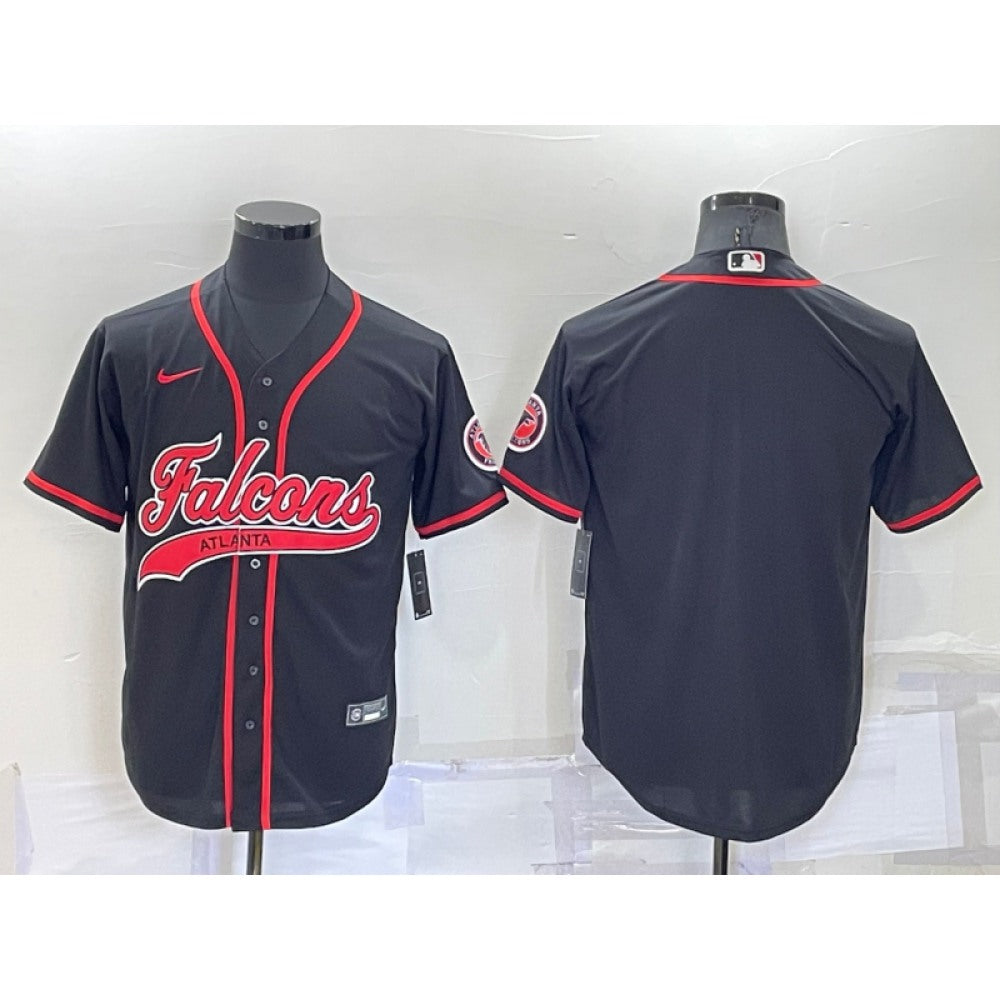 Men's Atlanta Falcons Blank Black Cool Base Stitched Baseball Jersey 