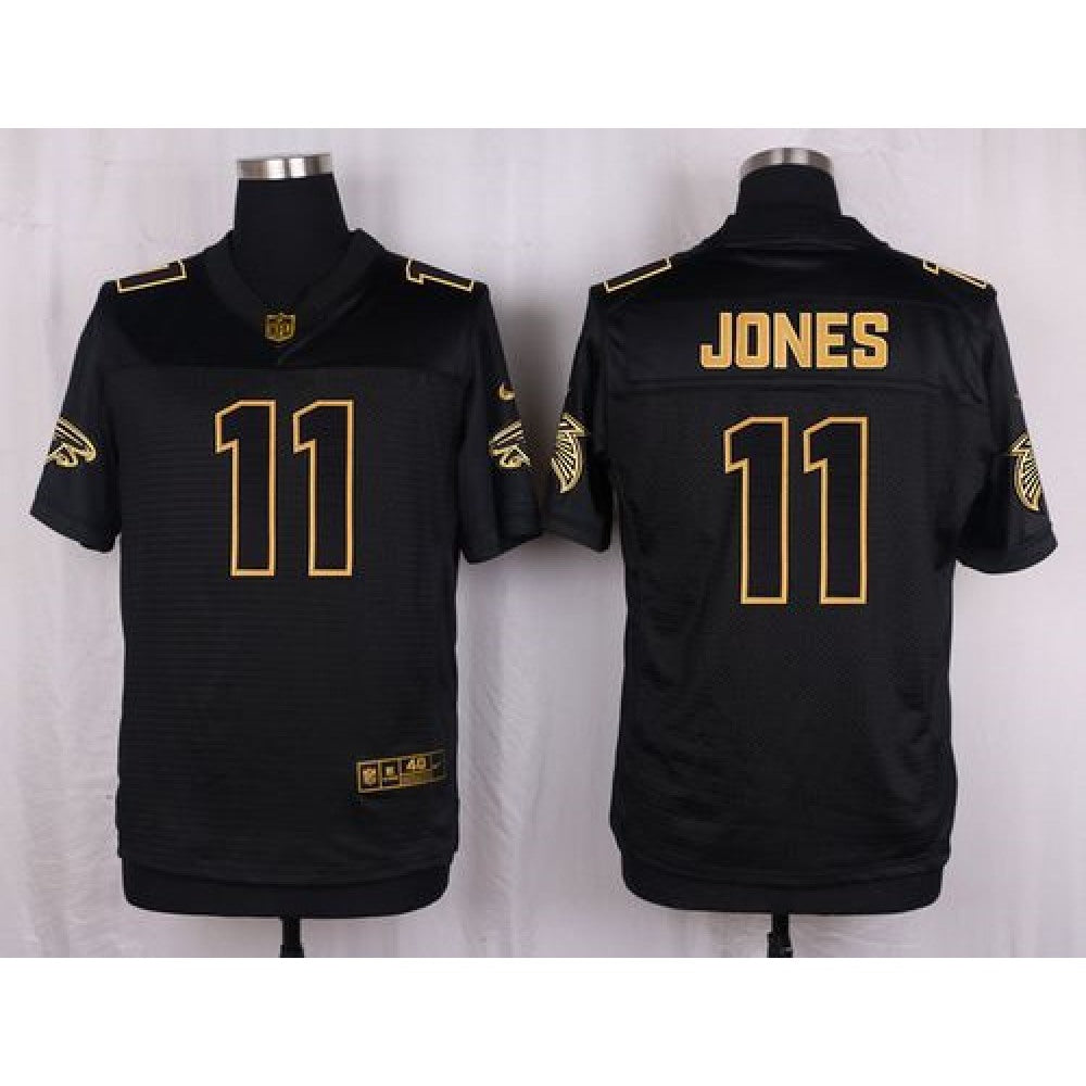 Falcons #11 Julio Jones Black Men's Stitched NFL Elite Pro Line Gold Collection Jersey 