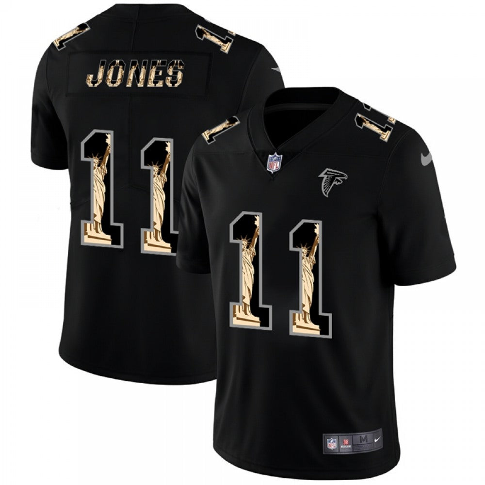 Men's Atlanta Falcons #11 Julio Jones 2019 Black Statue of Liberty Limited Stitched NFL Jersey 