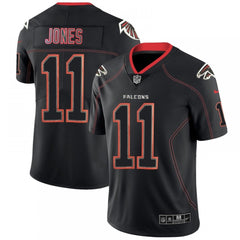 Men's Atlanta Falcons #11 Julio Jones Black 2018 Lights Out Color Rush NFL Limited Jersey 