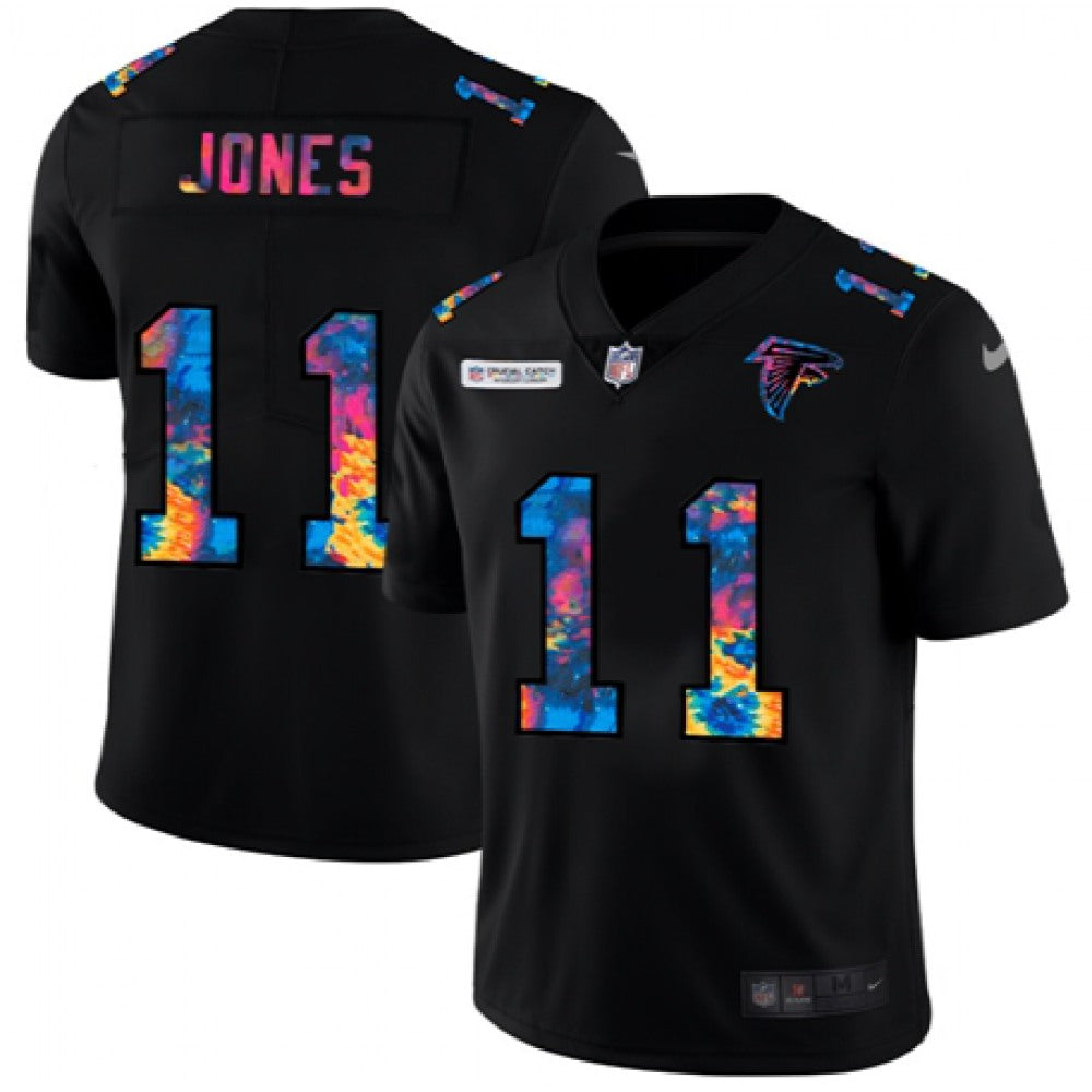 Men's Atlanta Falcons #11 Julio Jones 2020 Black Crucial Catch Limited Stitched Jersey 