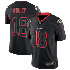 Men's Atlanta Falcons #18 Calvin Ridley Black 2018 Lights Out Color Rush NFL Limited Stitched Jersey 