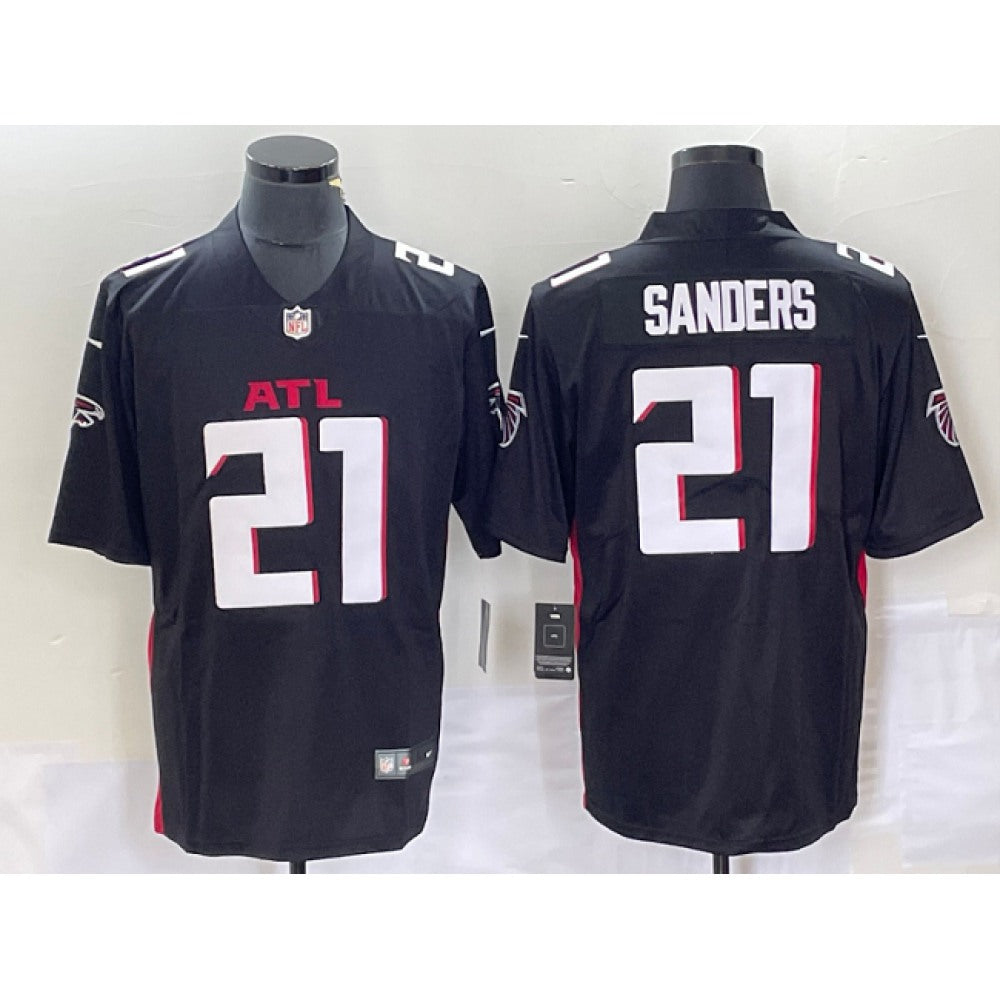 Men's Atlanta Falcons #21 Deion Sanders Black Vapor Untouchable Limited Stitched Jersey 