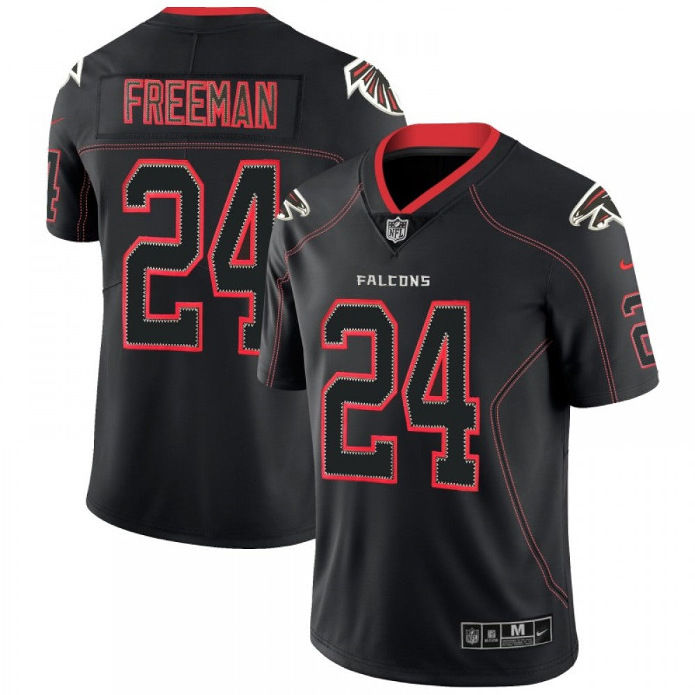 Men's Atlanta Falcons #24 Devonta Freeman Black 2018 Lights Out Color Rush NFL Limited Jersey 