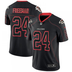 Men's Atlanta Falcons #24 Devonta Freeman Black 2018 Lights Out Color Rush NFL Limited Jersey 
