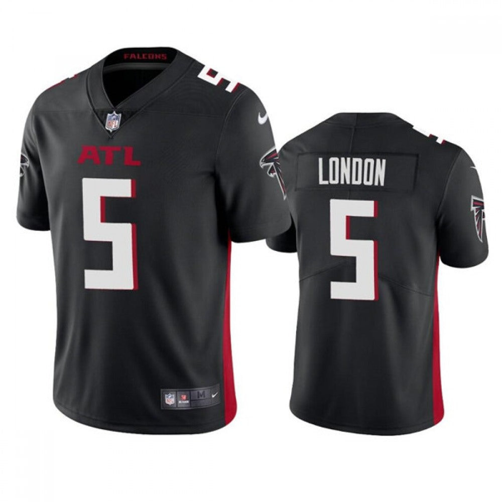 Men's Atlanta Falcons #5 Drake London Black NFL Draft Vapor Untouchable Limited Stitched Jersey 