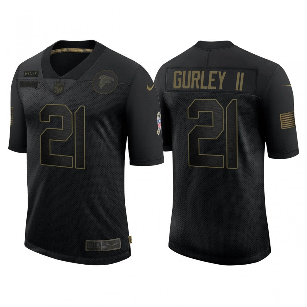 Men's Atlanta Falcons #21 Todd Gurley II 2020 Black Salute To Service Limited Stitched Jersey 