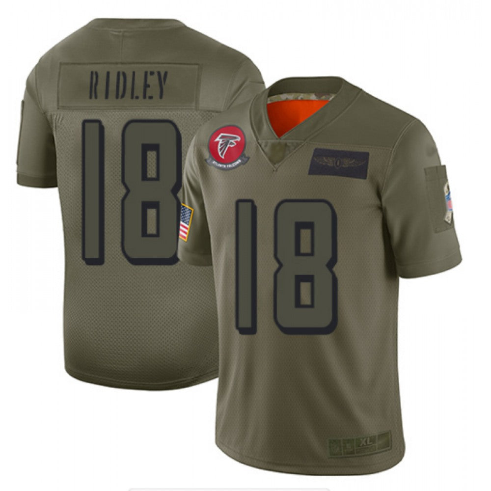 Men's Atlanta Falcons #18 Calvin Ridley 2019 Camo Salute To Service Limited Stitched NFL Jersey 