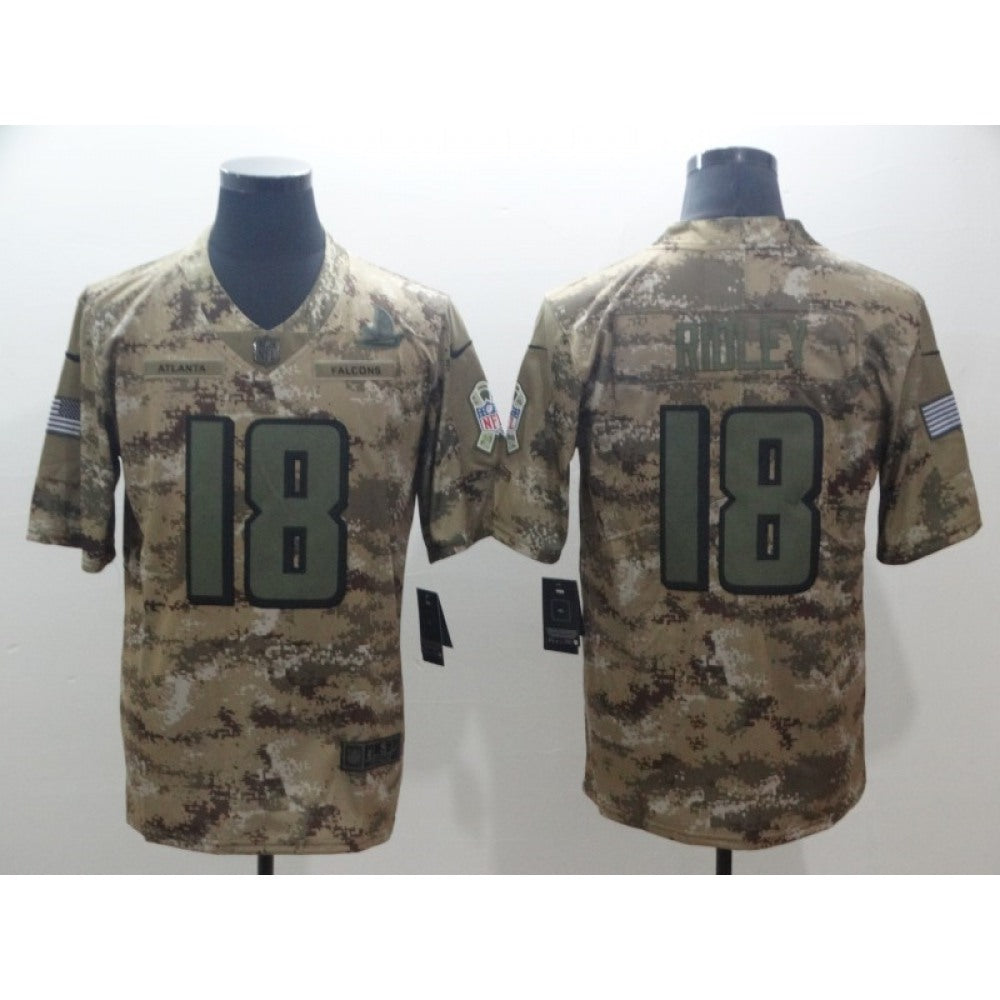 Men's Atlanta Falcons #18 Calvin Ridley 2018 Camo Salute to Service Limited Stitched NFL Jersey 