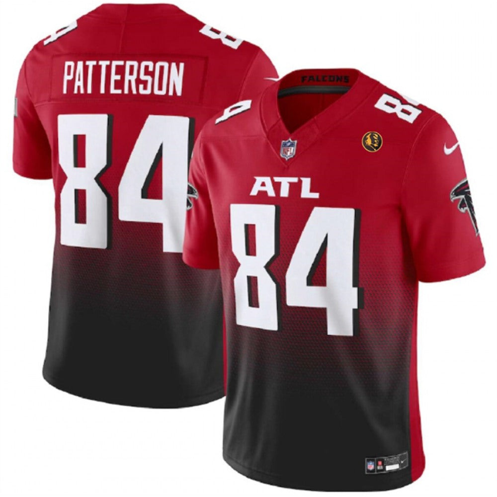 Men's Atlanta Falcons #84 Cordarrelle Patterson Red/Black 2023 F.U.S.E. With John Madden Patch Vapor Limited Stitched Football Jersey 