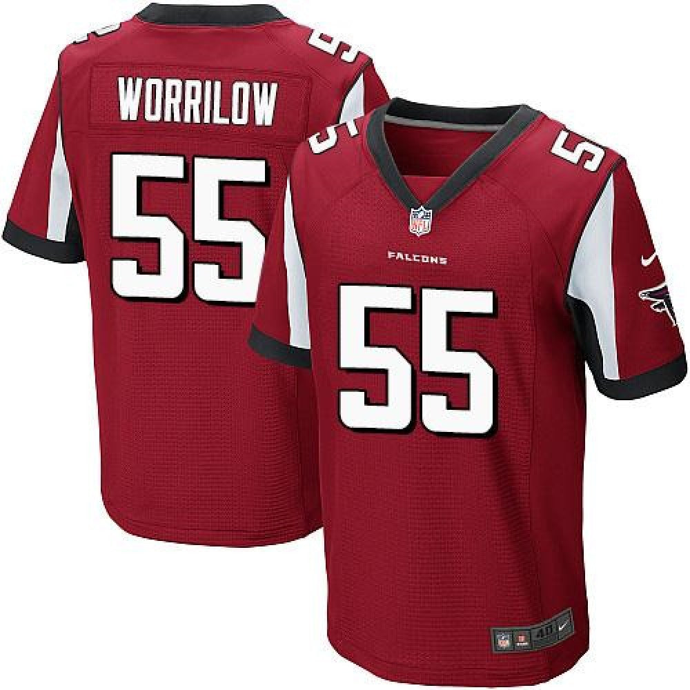 Falcons #55 Paul Worrilow Red Team Color Men's Stitched NFL Elite Jersey 