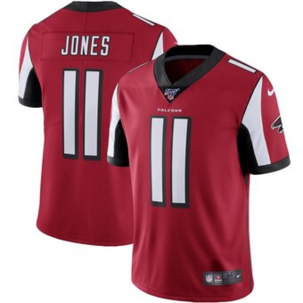 Men's Atlanta Falcons #11 Julio Jones Red 2019 100th Season Vapor Untouchable Limited Stitched NFL Jersey 