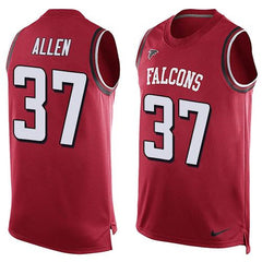 Falcons #37 Ricardo Allen Red Team Color Men's Stitched NFL Limited Tank Top Jersey 