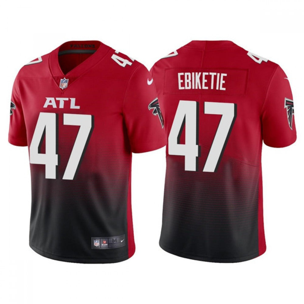 Men's Atlanta Falcons #47 Arnold Ebiketie Red/Black Vapor Untouchable Limited Stitched Jersey 