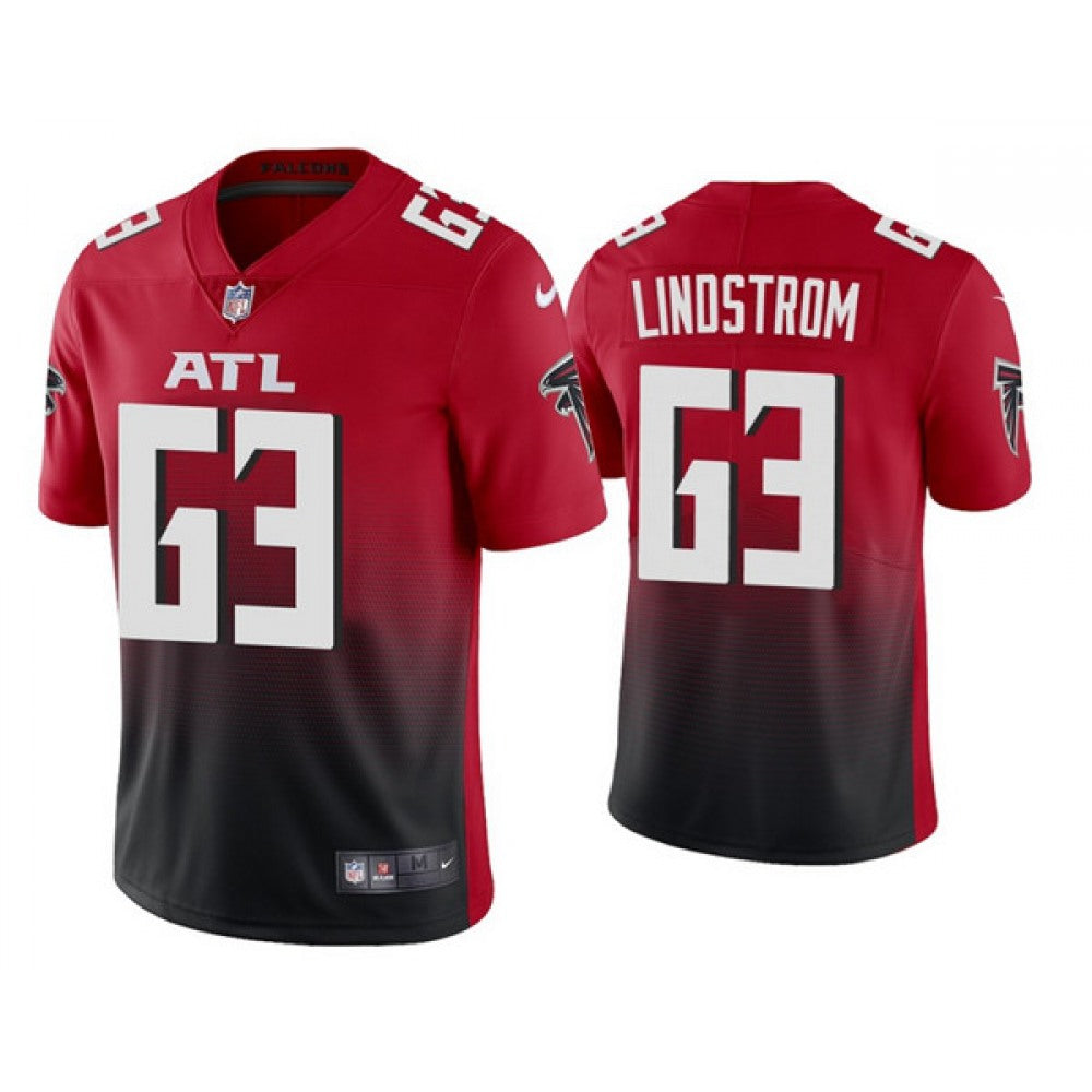 Men's Atlanta Falcons #63 Chris Lindstrom New Red Vapor Untouchable Limited Stitched Jersey 