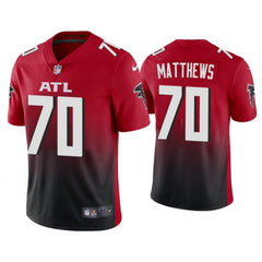 Men's Atlanta Falcons #70 Jake Matthews New Red Vapor Untouchable Limited Stitched Jersey 