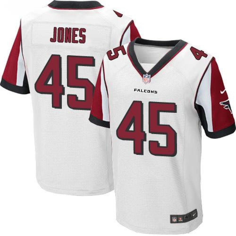 Falcons #45 Deion Jones White Men's Stitched NFL Elite Jersey 