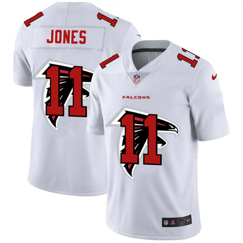 Men's Atlanta Falcons #11 Julio Jones White Shadow Logo Limited Stitched Jersey 