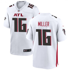 Men's Atlanta Falcons #16 Scott Miller White Limited Stitched Football Game Jersey 