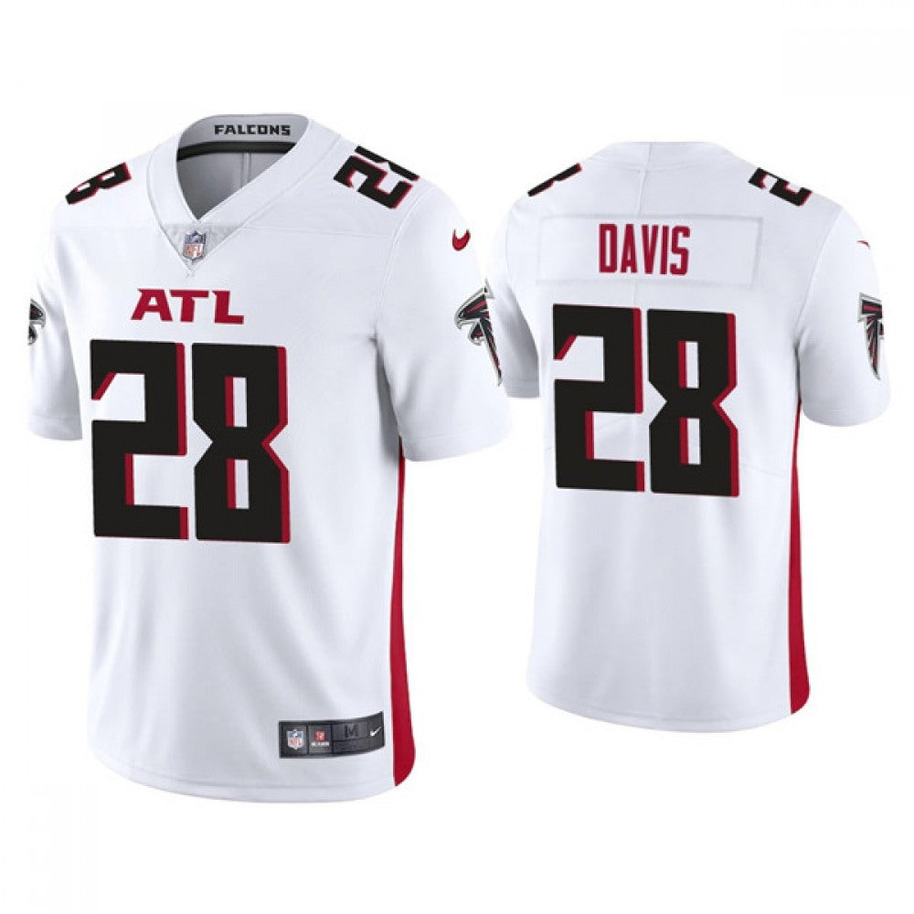 Men's Atlanta Falcons #28 Mike Davis White Vapor Untouchable Limited Stitched Jersey 