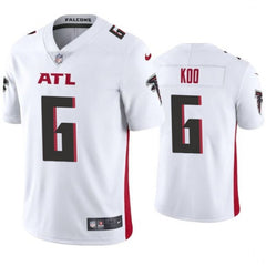 Men's Atlanta Falcons #6 Younghoe Koo New White Vapor Untouchable Limited Stitched Jersey 