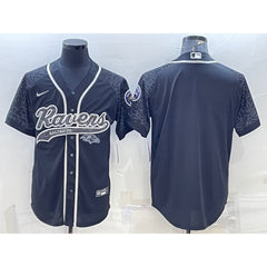 Men's Baltimore Ravens Blank Black Reflective With Patch Cool Base Stitched Baseball Jersey 