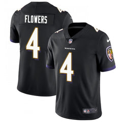 Men's Baltimore Ravens #4 Zay Flowers Black Vapor Untouchable Football Jersey 