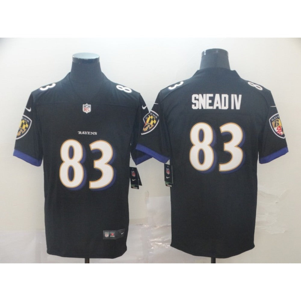 Men's Baltimore Ravens #83 Willie Snead IV Black Vapor Untouchable NFL Jersey 