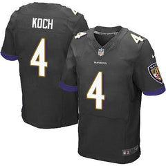 Ravens #4 Sam Koch Black Alternate Men's Stitched NFL New Elite Jersey 