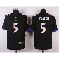 Ravens #5 Joe Flacco Black Men's Stitched NFL New Elite Jersey 