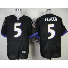Ravens #5 Joe Flacco Black Alternate Men's Stitched NFL New Elite Jersey 