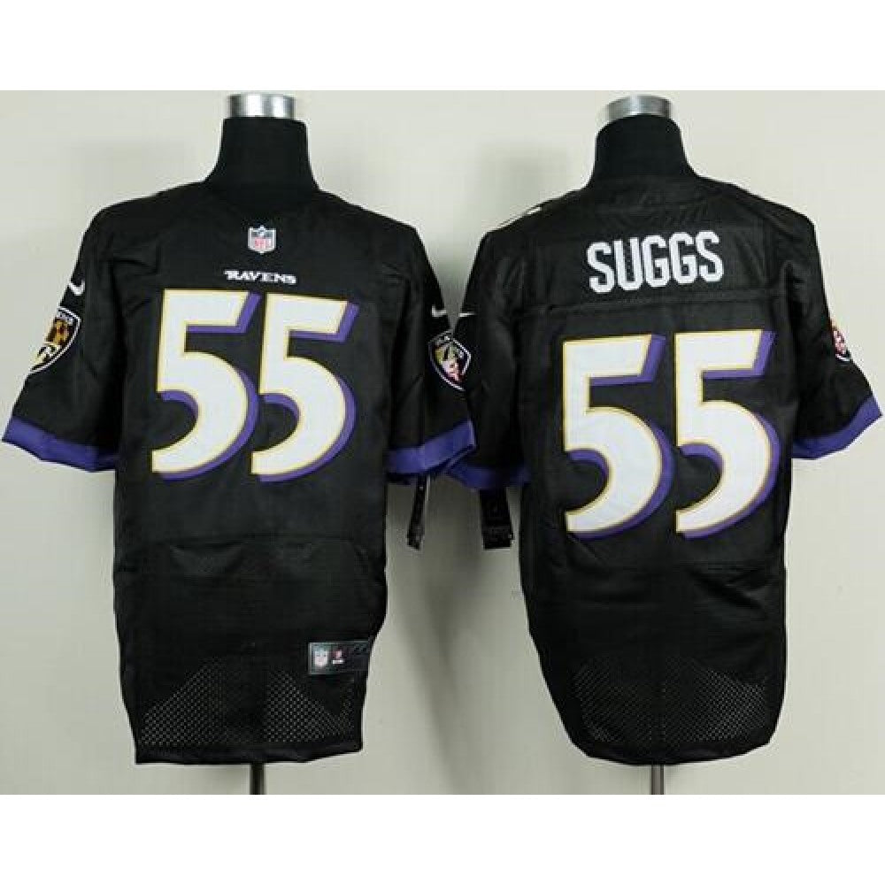 Ravens #55 Terrell Suggs Black Alternate Men's Stitched NFL New Elite Jersey 