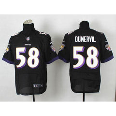 Ravens #58 Elvis Dumervil Black Alternate Men's Stitched NFL New Elite Jersey 