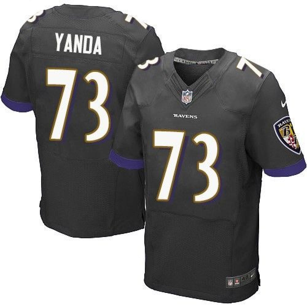 Ravens #73 Marshal Yanda Black Alternate Men's Men's Stitched NFL New Elite Jersey 